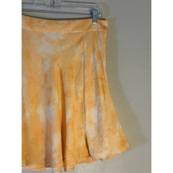 Free People Martine Flirt Tie Dye Skirt Peach Side Zip Light 12 - Picture 3 of 7